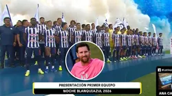 Plantel de Alianza Lima y Lionel Messi.