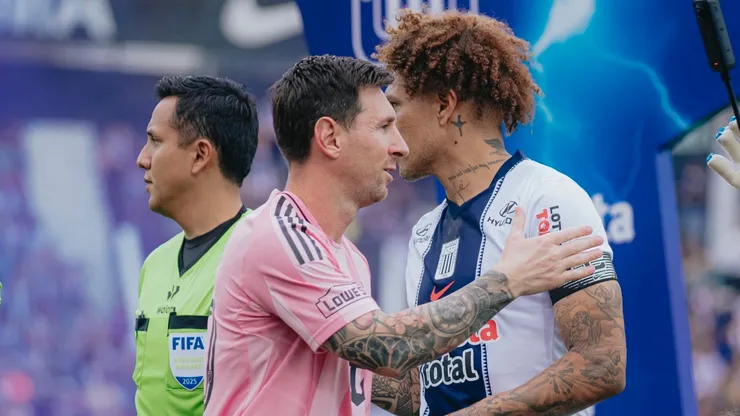 Lionel Messi y Paolo Guerrero.