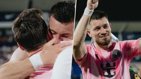 Alan Cantero y su gran momento con Messi en el intercambio de camisetas.