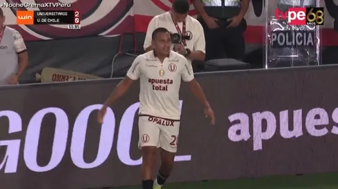 Álex Valera marcó el 2-0 de Universitario ante Universidad de Chile.