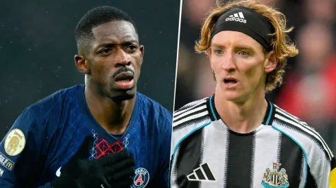 Ousmane Dembélé y Anthony Gordon, figuras de PSG y Newcastle, respectivamente.