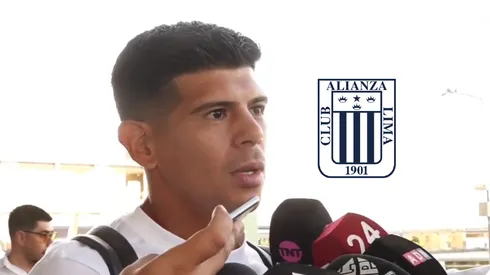 Esteban Pavez hablando con la prensa.