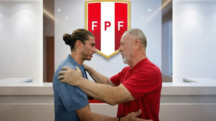Mano Menezes, en un encuentro con Filipe Luis, mientras se aguarda su llegada como DT de Perú.