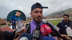 Alan Cantero declarando ante la prensa local.