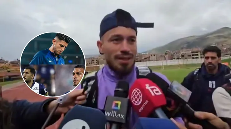 Alan Cantero declarando ante la prensa local.