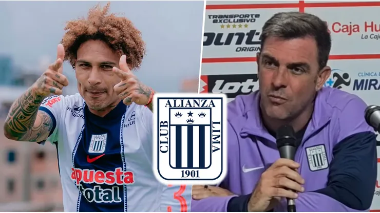 Paolo Guerrero y Pablo Guede en Alianza Lima.