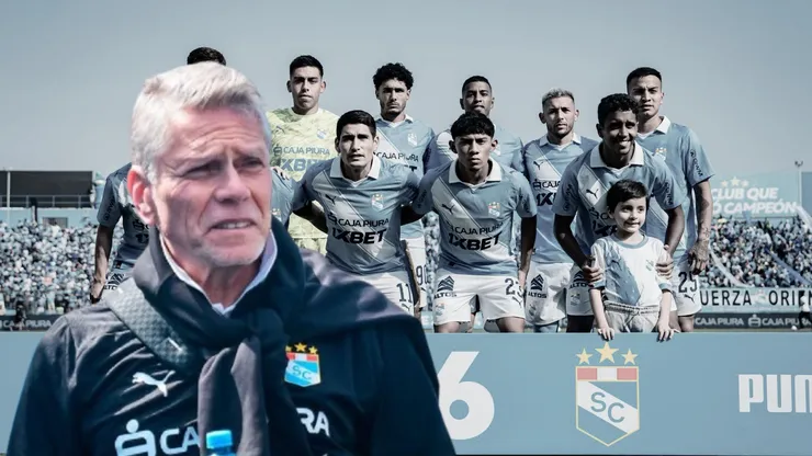Paulo Autuori y jugadores de Sporting Cristal.