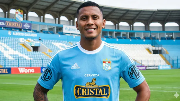 Bryan Reyna con camiseta de Sporting Cristal.