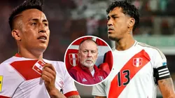 Christian Cueva, Renato Tapia y Mano Menezes.