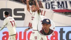 Alex Valera celebrando y Javier Rabanal.