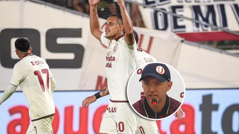 Alex Valera celebrando y Javier Rabanal.