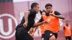 Álex Valera y Paolo Reyna entrenando en Campo Mar.