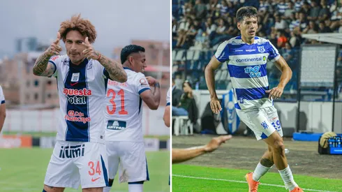 Paolo Guerrero y un jugador de 2 de Mayo.
