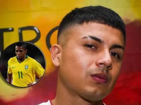 Jairo Concha después del penal cobrado por Kevin Ortega utilizó la fotografía de Robinho