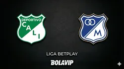 Deportivo Cali y Millonarios se enfrentan por la Liga BetPlay.