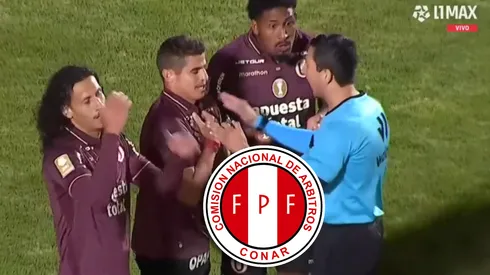 Kevin Ortega con jugadores de Universitario.
