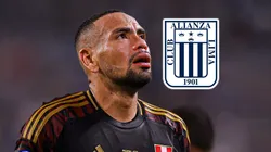 Alexander Callens y el escudo de Alianza Lima.