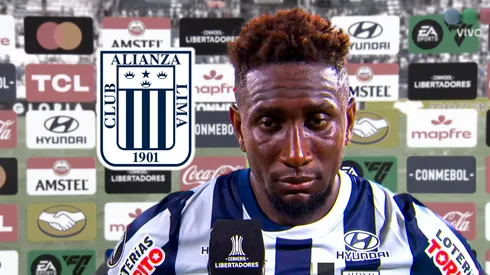 Eryc Castillo declarando tras la eliminación de Alianza Lima.
