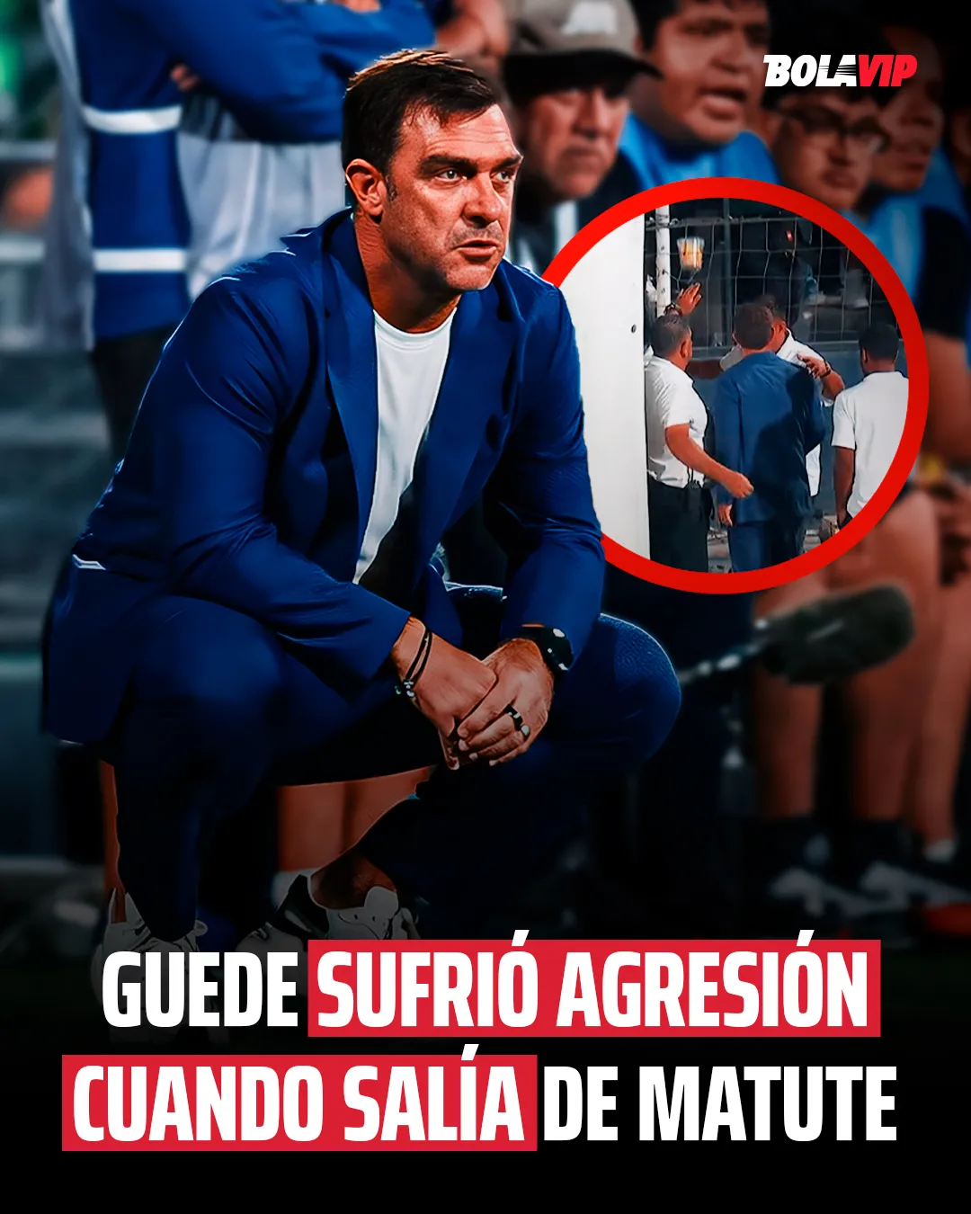 Varios objetos cayeron desde la tribuna de Matute al momento de la salida de Pablo Guede. (Foto: Producción Bolavip)