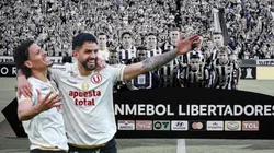 Williams Riveros, Matías Di Benedetto y jugadores de Alianza Lima.