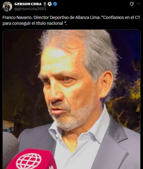 Franco Navarro confirmó continuidad de Pablo Guede (X @gersoncuba2603).