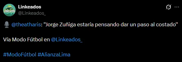 Según José Varela, Jorge Zúñiga podría dejar de ser el presidente de Aliancistas del Perú (X @Linkeados_).