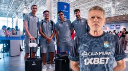 Jugadores de Sporting Cristal y Paulo Autuori.