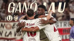 Jugadores de Universitario celebrando.
