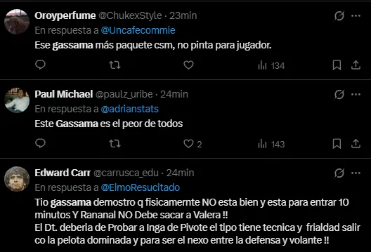 Hinchas no están contentos con Gassama (Foto: X):