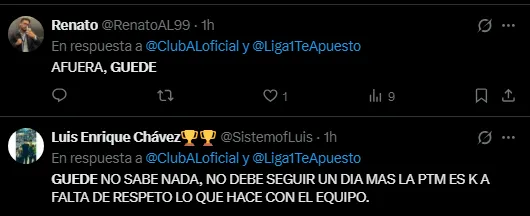 Hinchas piden la salida de Pablo Guede (Foto: X).