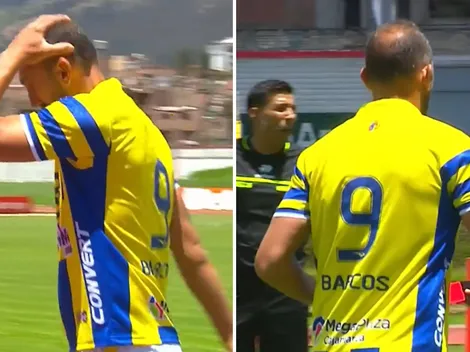 Hernán Barcos sufrió lesión y fue reemplazado a los 16' del Sport Huancayo vs. FC Cajamarca