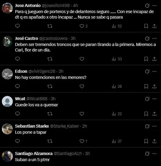 Respuesta de los hinchas (Foto: X).