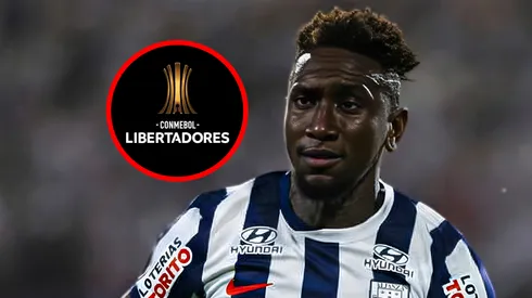Eryc Castillo jugando en Alianza Lima en la Copa Libertadores.