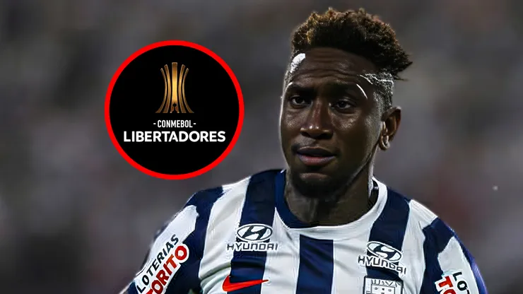 Eryc Castillo jugando en Alianza Lima en la Copa Libertadores.