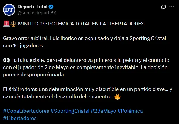 Hay cuestionamientos al árbitro Carlos Betancur.