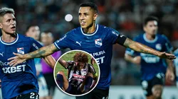 Yoshimar Yotún celebrando y Paolo Guerrero.