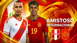 Perú vs. España en un amistoso internacional.