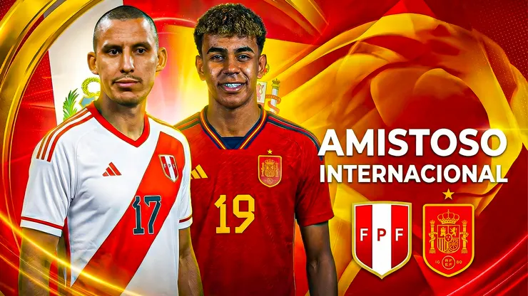 Perú vs. España en un amistoso internacional.