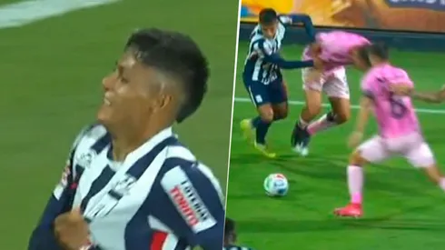 Marco Huamán festejaba, pero una falta previa anuló su gol.