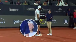 Mateo Berrettini conversando con la umpire.