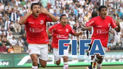 Jugadores de Juan Aurich celebrando en Matute.