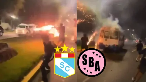 Incidente entre barristas de Sporting Cristal y Sport Boys.