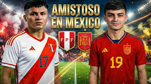 Perú vs. España en amistoso en México.