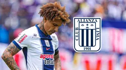 Paolo Guerrero y el escudo de Alianza Lima.