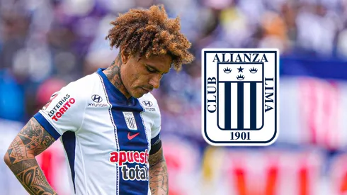 Paolo Guerrero y el escudo de Alianza Lima.