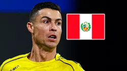 Cristiano Ronaldo y la bandera de Perú.