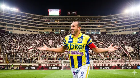 Hernán Barcos con camiseta de FC Cajamarca.