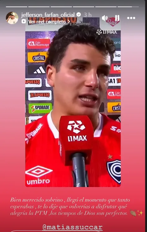 Fuente: @jefferson_farfan_oficial