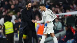 Álvaro Arbeloa y Kylian Mbappé.