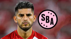 Carlos Zambrano y el escudo del Sport Boys.